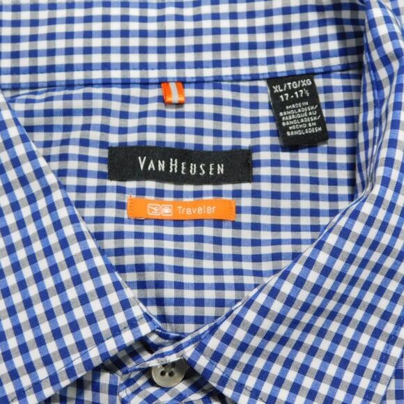 Van Heusen Cotton Polyester Long Sleeve Button Shirt Mens 17-17.5 XL - Picture 2 of 6